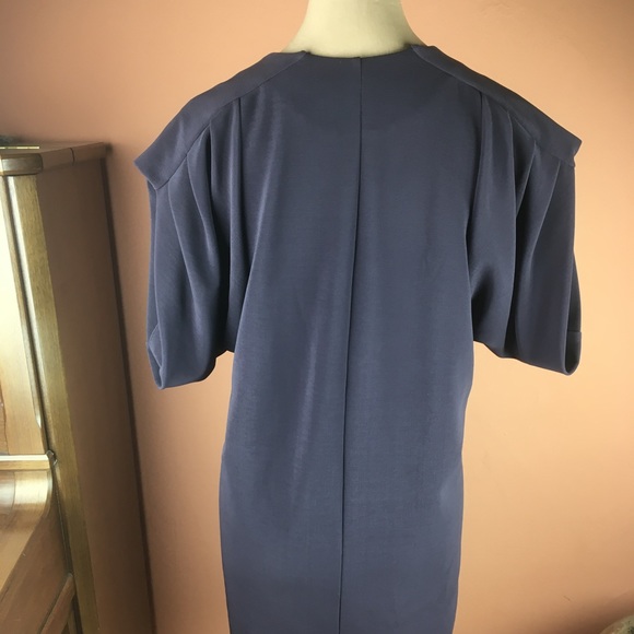Vintage MaxMara Gray Draped Knit Dress - Small - Picture 6 of 13